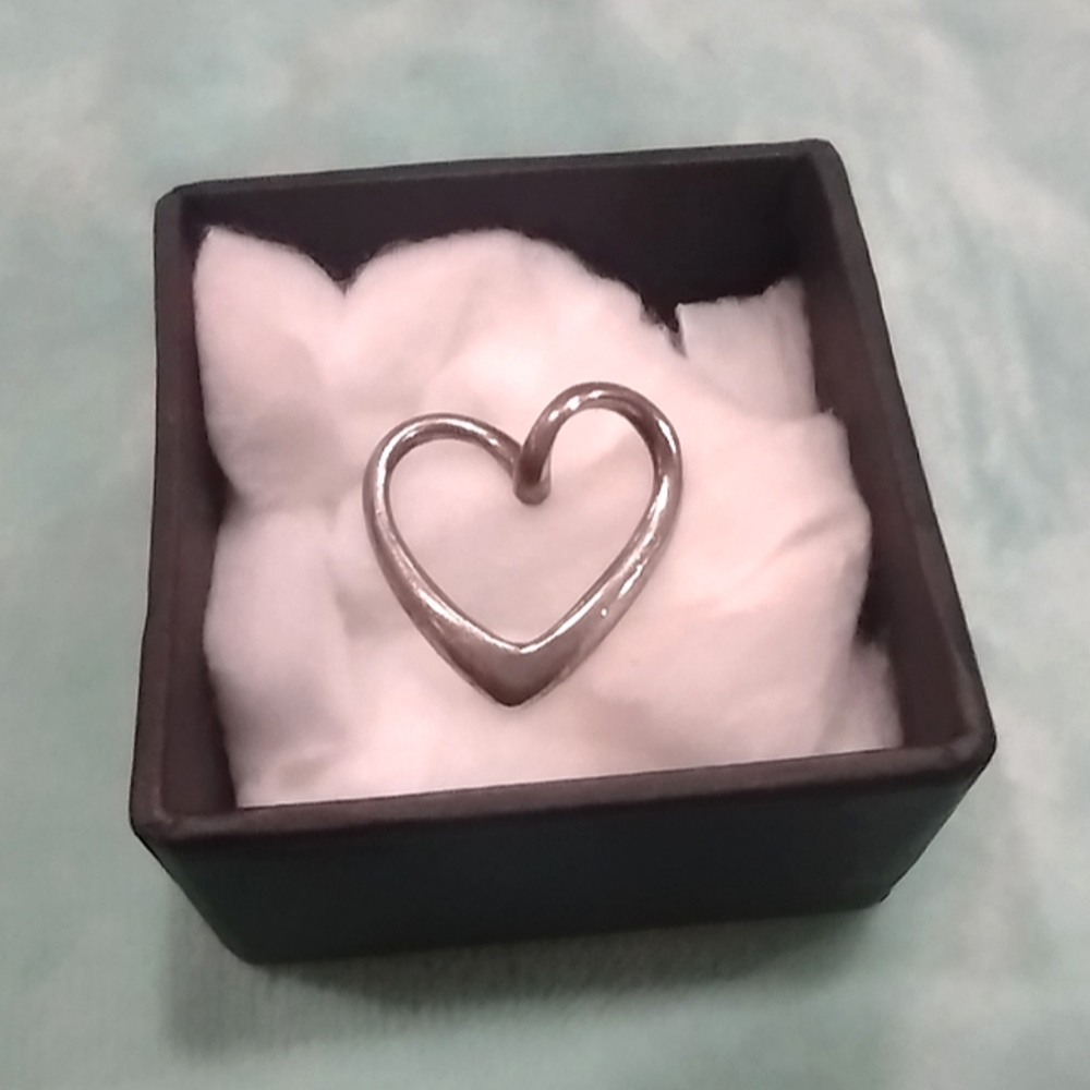 Sterling Silver Floating Heart Pendant